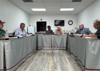 Trezevant, Tennessee Board of Mayor and Aldermen meeting in Carroll County, Tennessee, as town leaders discuss wastewater projects, water loss, and local updates. Carroll County News coverage. Photo by Jesse Joseph/ Carroll County Observer