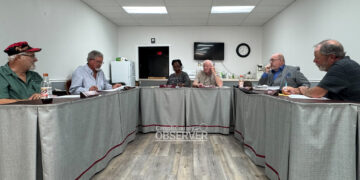 Trezevant, Tennessee Board of Mayor and Aldermen meeting in Carroll County, Tennessee, as town leaders discuss wastewater projects, water loss, and local updates. Carroll County News coverage. Photo by Jesse Joseph/ Carroll County Observer