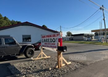 Laredos Mexican Grill on East Main Street in Huntingdon, Tennessee. The restaurant, which opened August 1, 2025, was granted a beer permit by the Huntingdon Beer Board on August 26. Photo by Jesse Joseph/Carroll County Observer