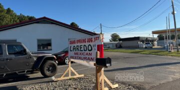 Laredos Mexican Grill on East Main Street in Huntingdon, Tennessee. The restaurant, which opened August 1, 2025, was granted a beer permit by the Huntingdon Beer Board on August 26. Photo by Jesse Joseph/Carroll County Observer