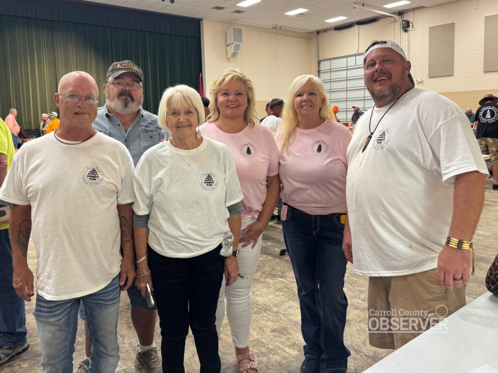 Organizers with Carol Sue French and her daughters at the Jimmy French Memorial Artifact Show in Huntingdon. Photo by Jesse Joseph/Carroll County Observer.