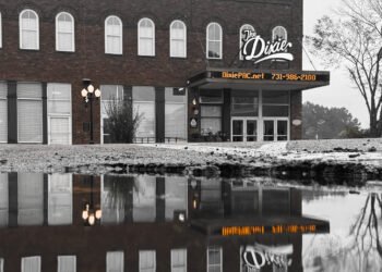 The Dixie Carter Performing Arts Center in Huntingdon, Tennessee