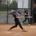 Central Lady Tigers Abby Baker hitting a double against McKenzie