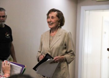 Anita Shaw Utley Hurt Boyd smiles following her presentation to the Huntingdon Historical Society on April 15, 2026.