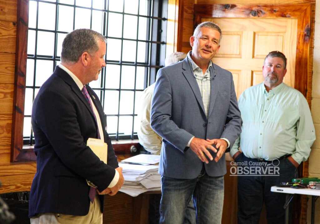 State Rep. Tandy Darby speaking with attendees at the Carroll County Shooting Sports Park.