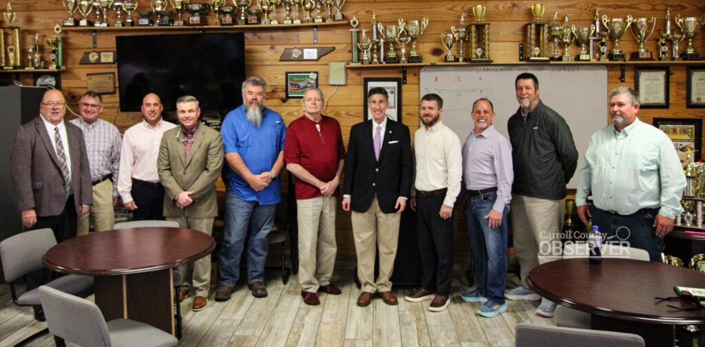 Group photo of Carroll County elected officials with U.S. Rep. David Kustoff at the Carroll County Shooting Sports Park.