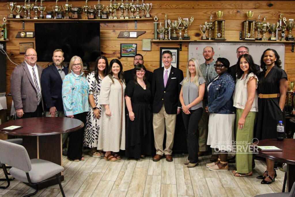 Leadership Carroll County Class of 2026 posing with U.S. Rep. David Kustoff at the Carroll County Shooting Sports Park.